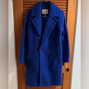 BCBGeneration Royal Blue Textured Double-Breasted Coat